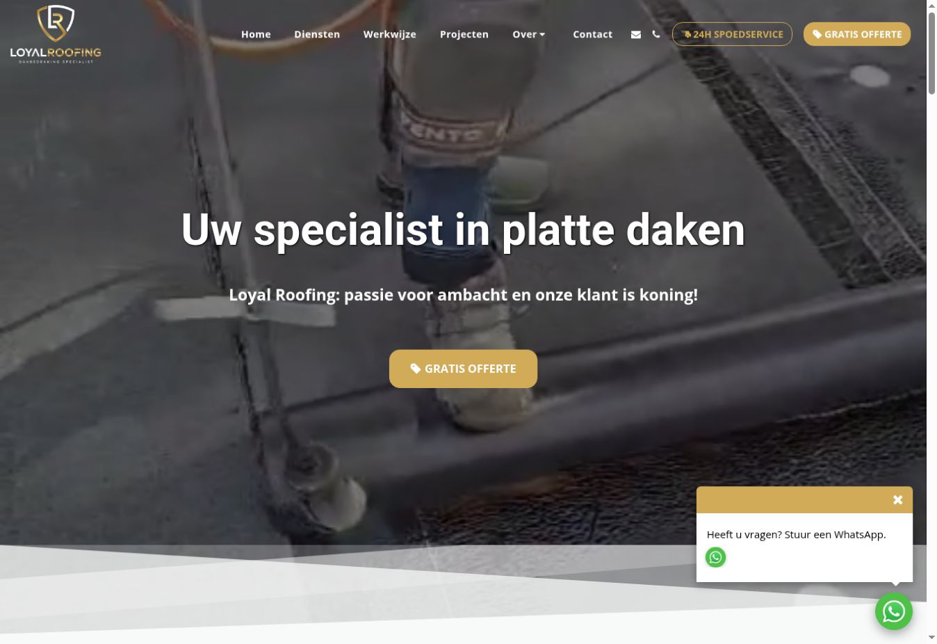 Websitepreview van Loyal Roofing